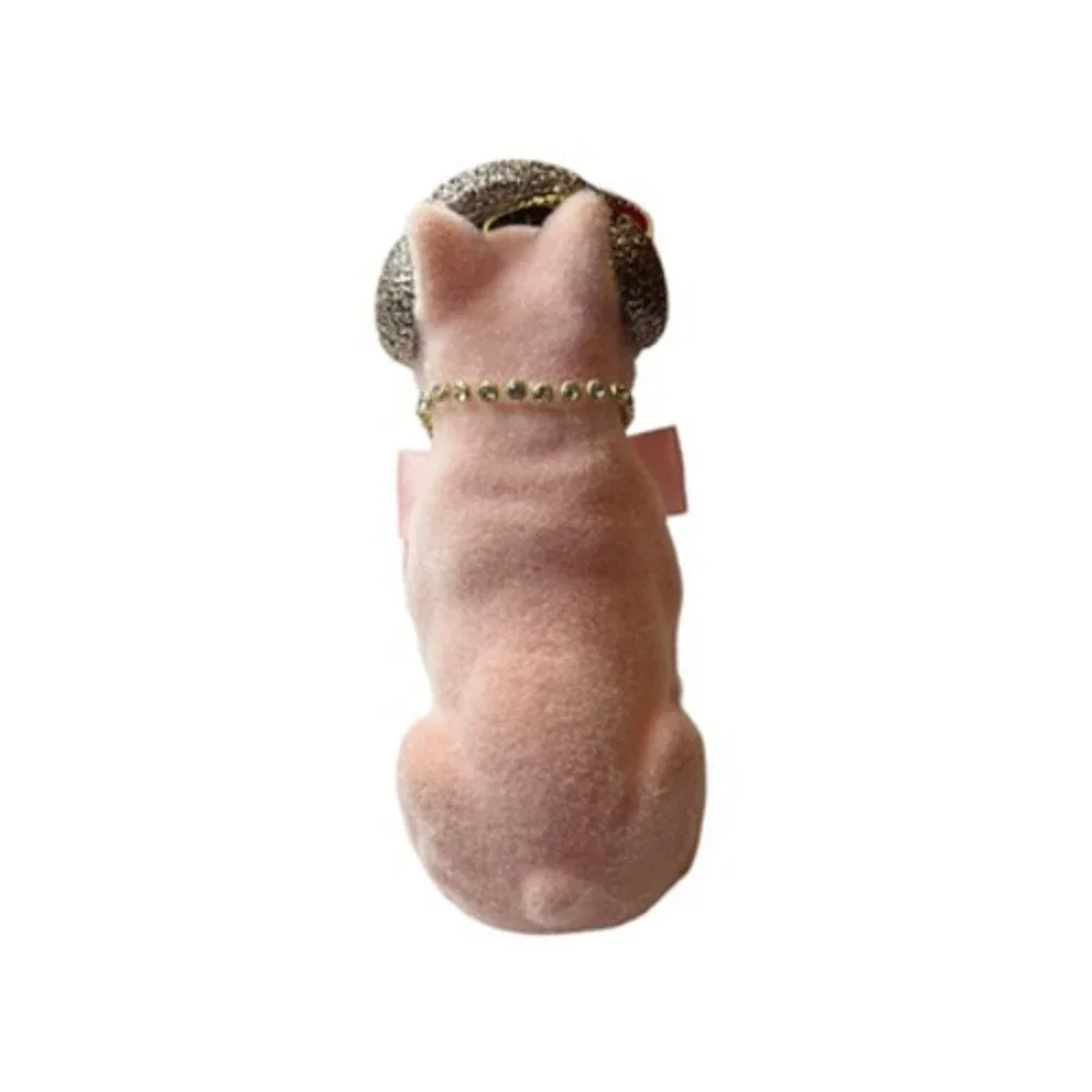 French‎ Bulldog Ornament Christmas  Pink Gold Headphones